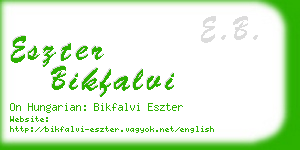 eszter bikfalvi business card